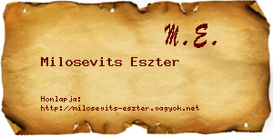 Milosevits Eszter névjegykártya