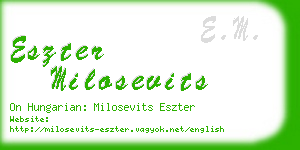 eszter milosevits business card